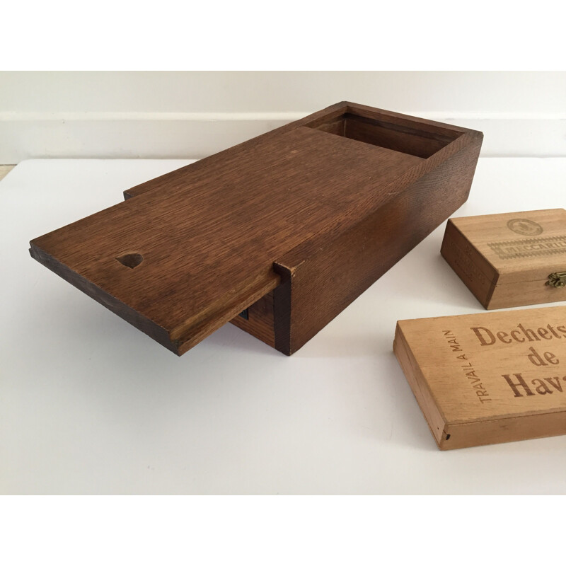 Set of 3 vintage wooden boxes