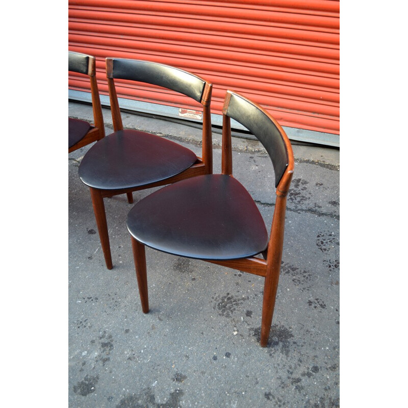 Suite of 4 vintage chairs, Hans OLSEN - 1950s