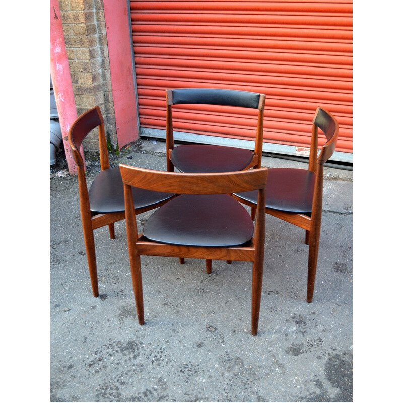 Suite of 4 vintage chairs, Hans OLSEN - 1950s