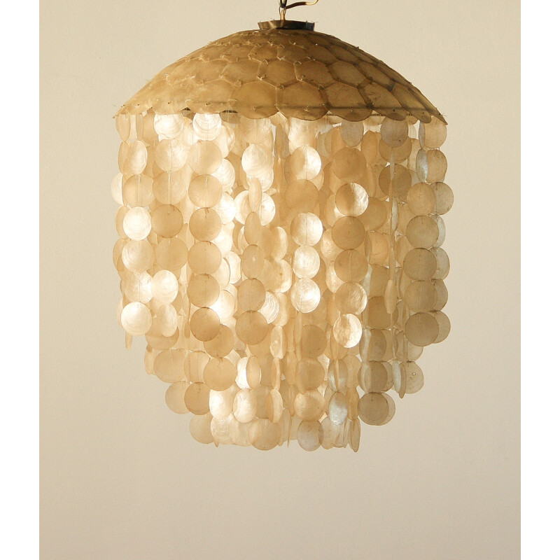 Hanging lamp made of Shells - 1940s