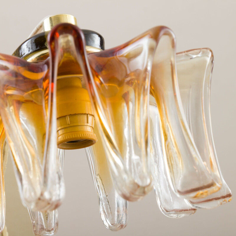 Murano glass vintage desk lamp by Carlo Nason for Mazzega, Italy 1970s