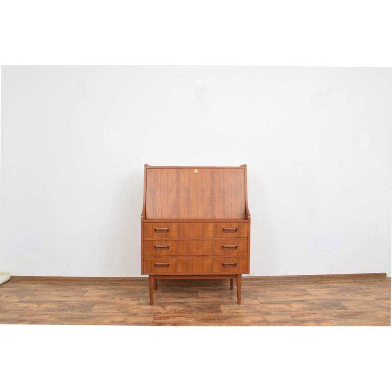 Mid-century Danish teak secretary by Gunnar Nielsen for Tibergaard, 1960s