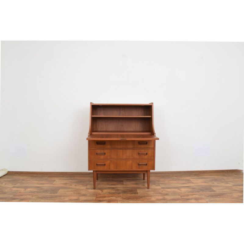 Mid-century Danish teak secretary by Gunnar Nielsen for Tibergaard, 1960s