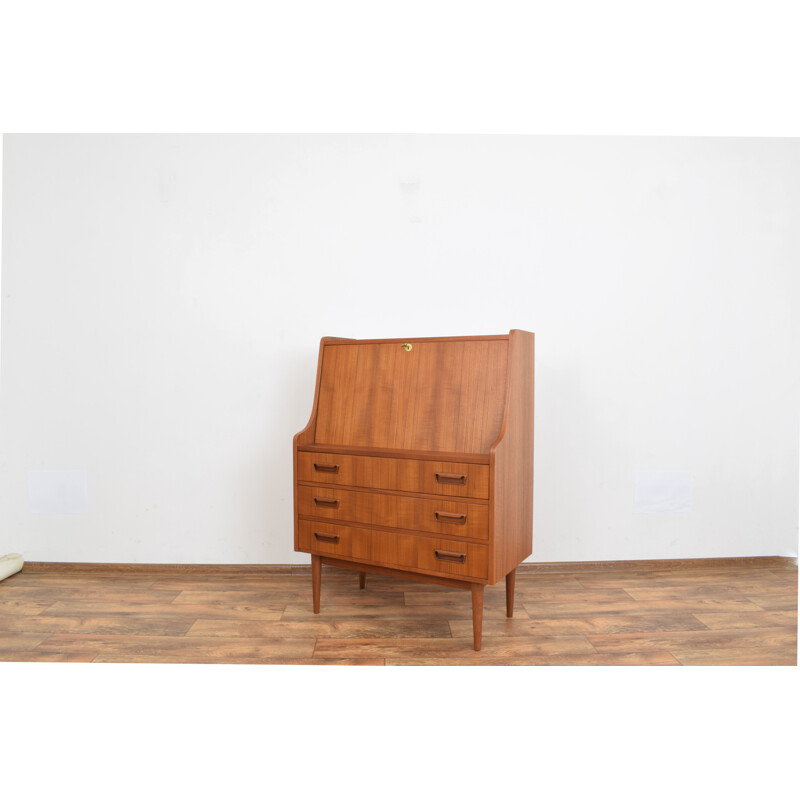 Mid-century Danish teak secretary by Gunnar Nielsen for Tibergaard, 1960s