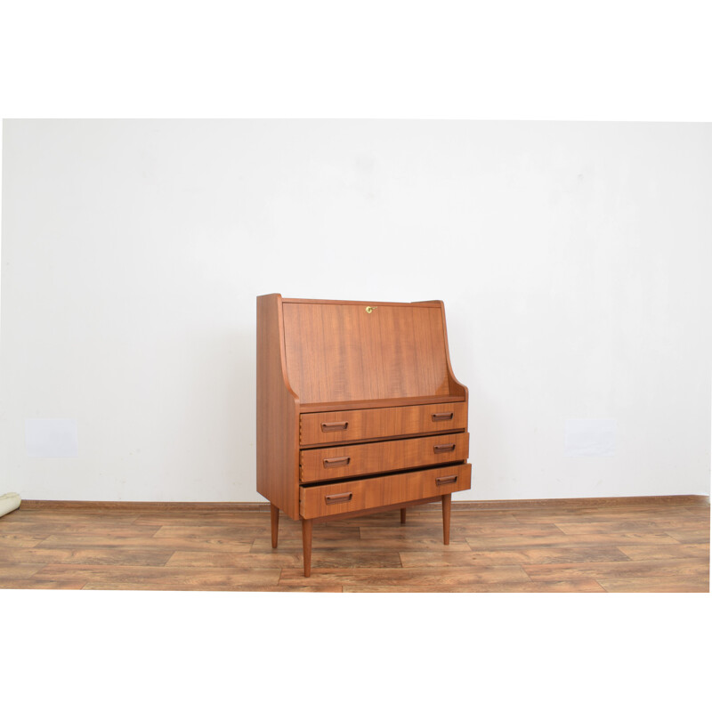 Mid-century Danish teak secretary by Gunnar Nielsen for Tibergaard, 1960s