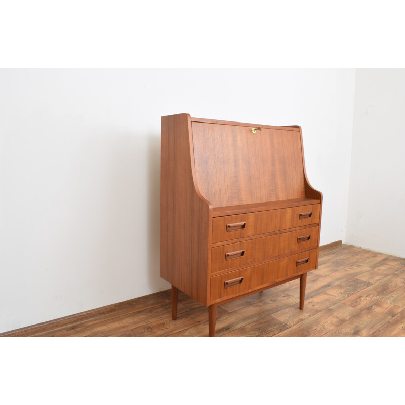 Mid-century Danish teak secretary by Gunnar Nielsen for Tibergaard, 1960s