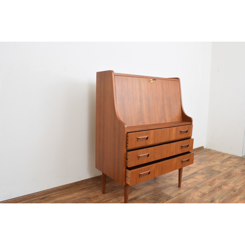 Mid-century Danish teak secretary by Gunnar Nielsen for Tibergaard, 1960s