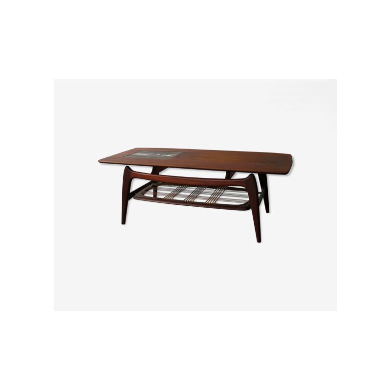 Vintage teak coffee table by Louis Van Teeffelen for Wébé, 1950s