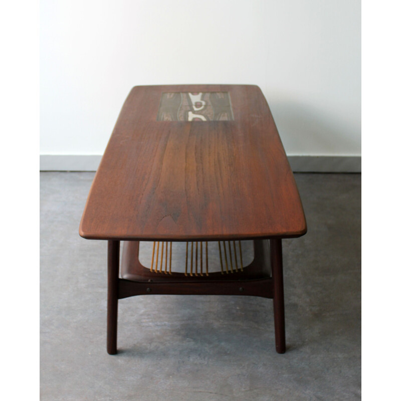 Vintage teak coffee table by Louis Van Teeffelen for Wébé, 1950s