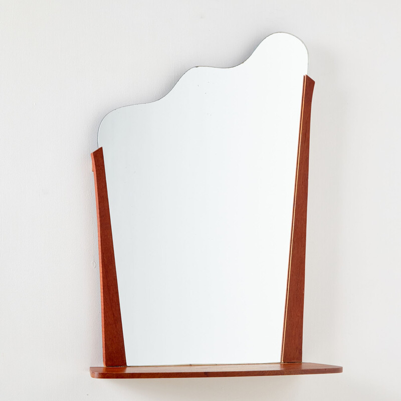 Vintage teak framed mirror, Danish