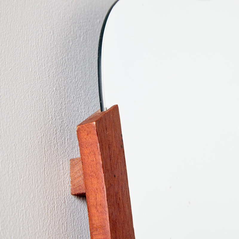 Vintage teak framed mirror, Danish