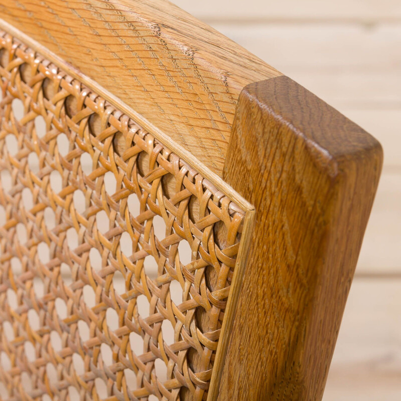 Pair of vintage rattan Plexus armchairs by Illum Wikkelsø for Silkeborg Møbelfabrik, 1970s