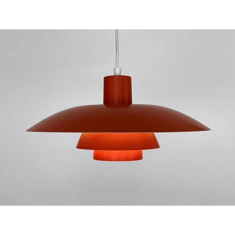 Vintage red PH 43 pendant lamp by Poul Henningsen for Louis Poulsen, Denmark 1970