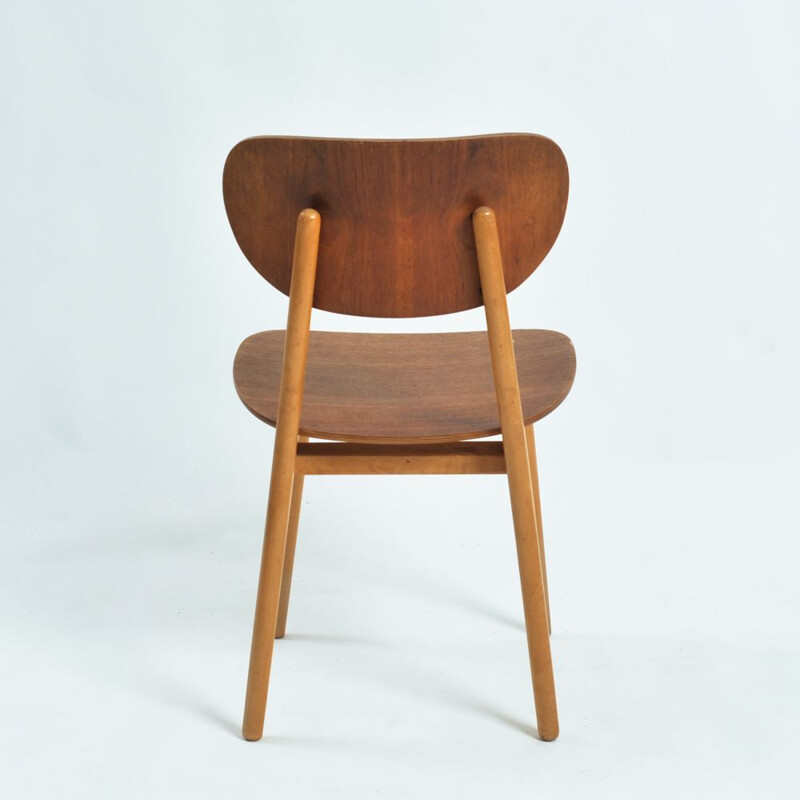 Ensemble de 4 chaises vintage en bois de Cees Braakman pour Pastoe, 1950