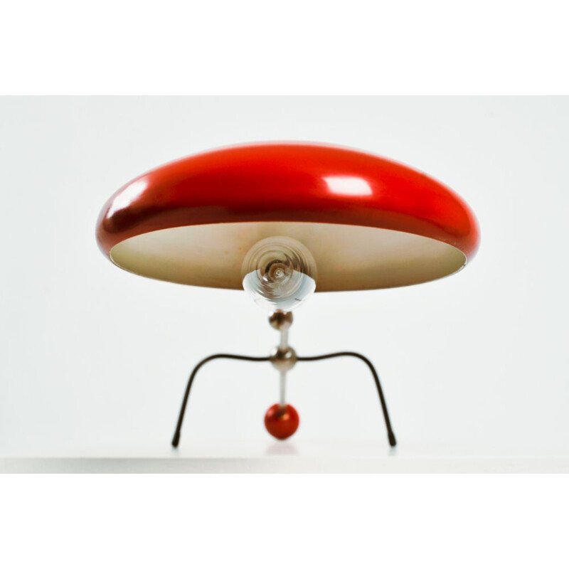 Vintage red lamp by JJM Hoogervorst voor Anvia, 1950