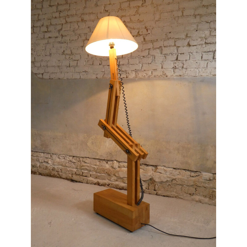 Paire de lampadaires vintage de Daniel Pigeon, 1980