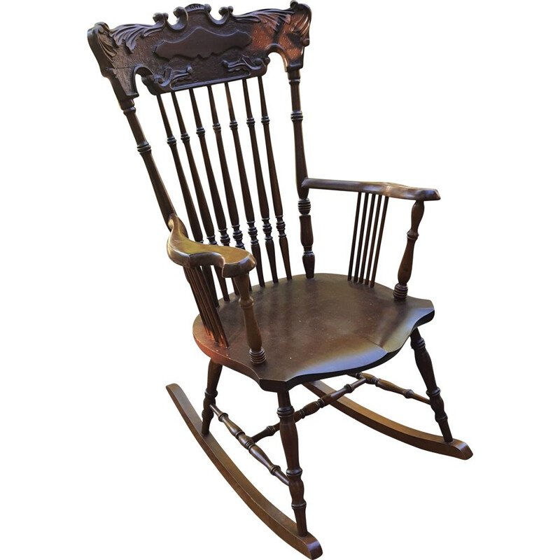 Vintage wooden rocking chair