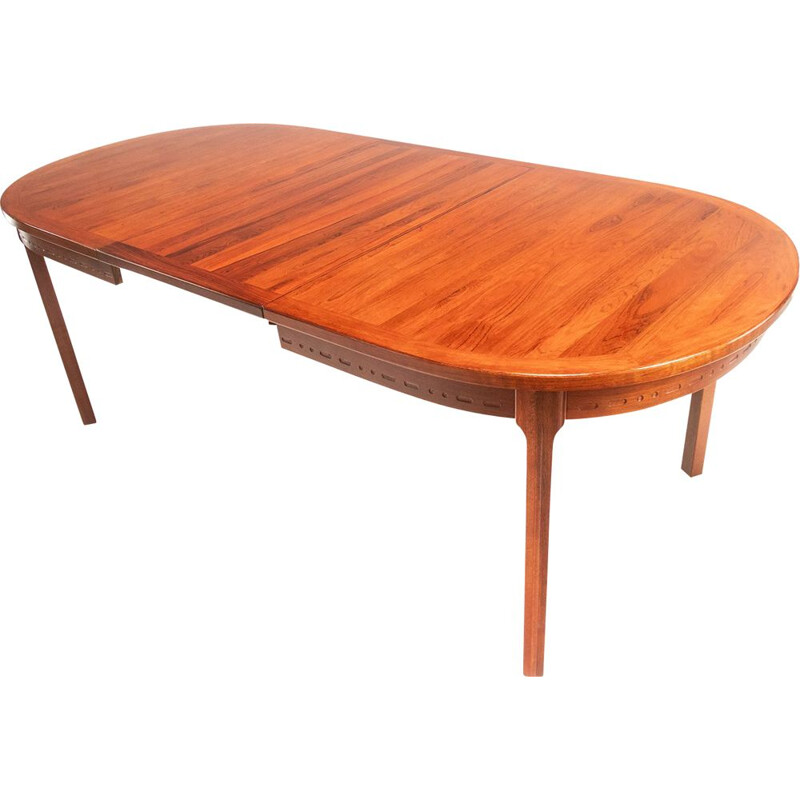 Mid century rosewood extending dining table by Nils Jonsson For Troeds, Sweden 1960s