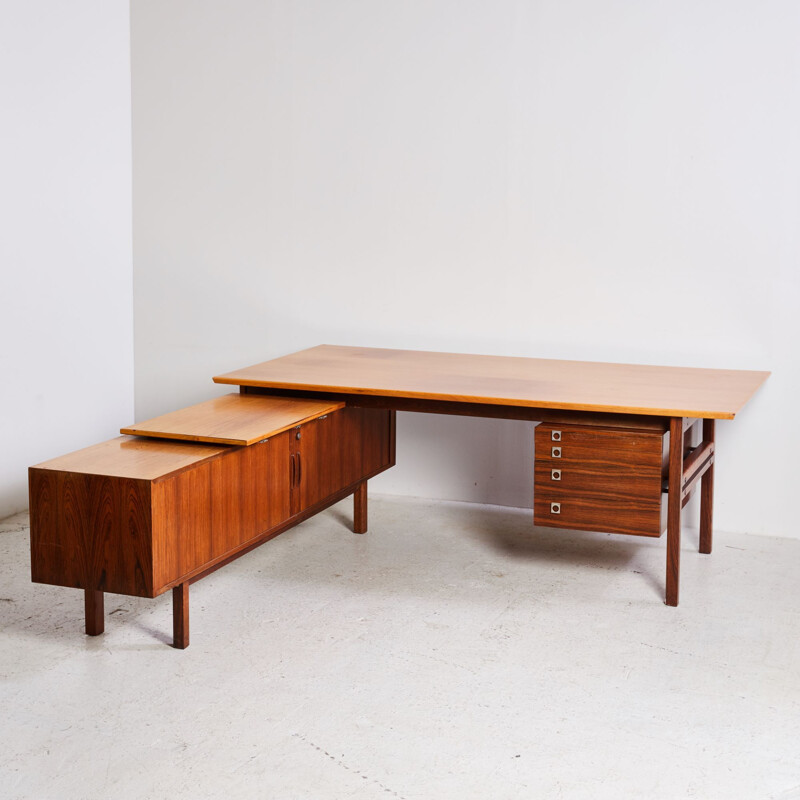 Rosewood vintage executive desk by Arne Vodder