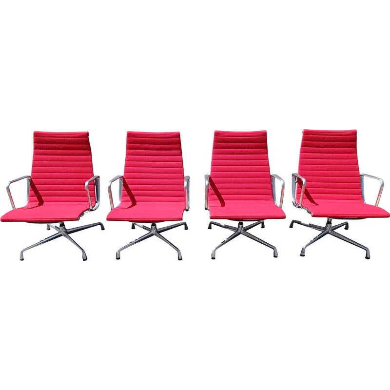 Set of 4 vintage armchairs EA116 by Charles Eames for Vitra, 1990s