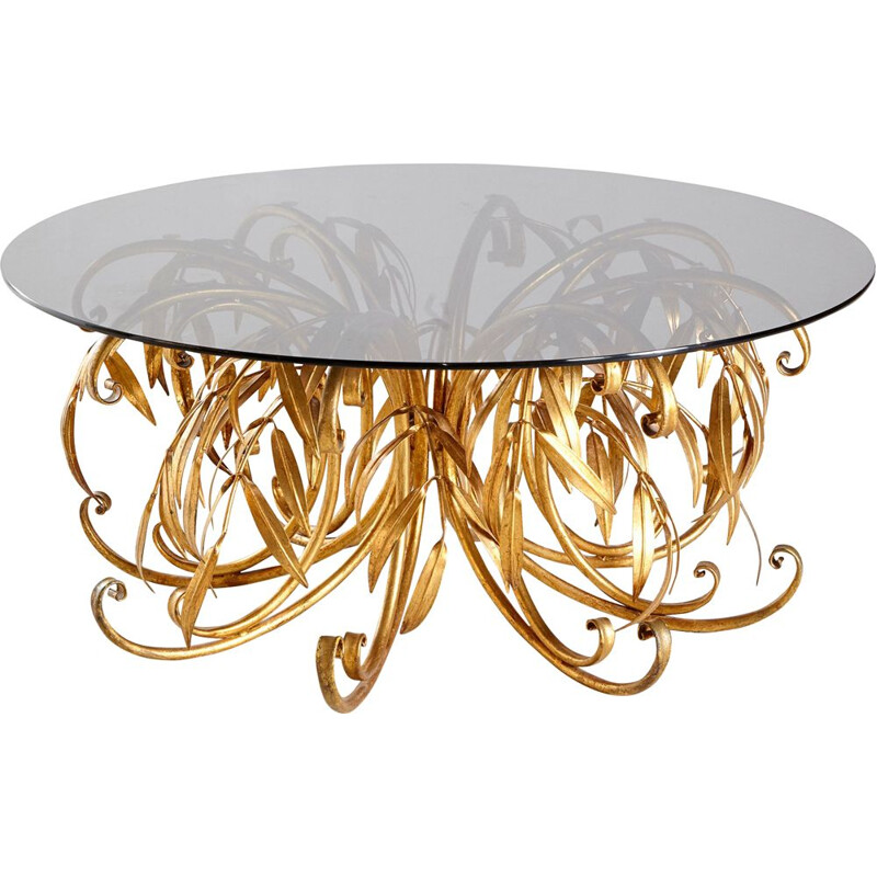 Vintage brass coffee table by Hans Kögl, Germany 1960