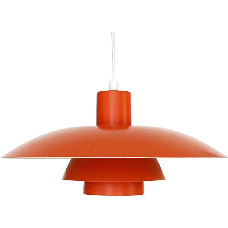 Vintage red PH 43 pendant lamp by Poul Henningsen for Louis Poulsen, Denmark 1970