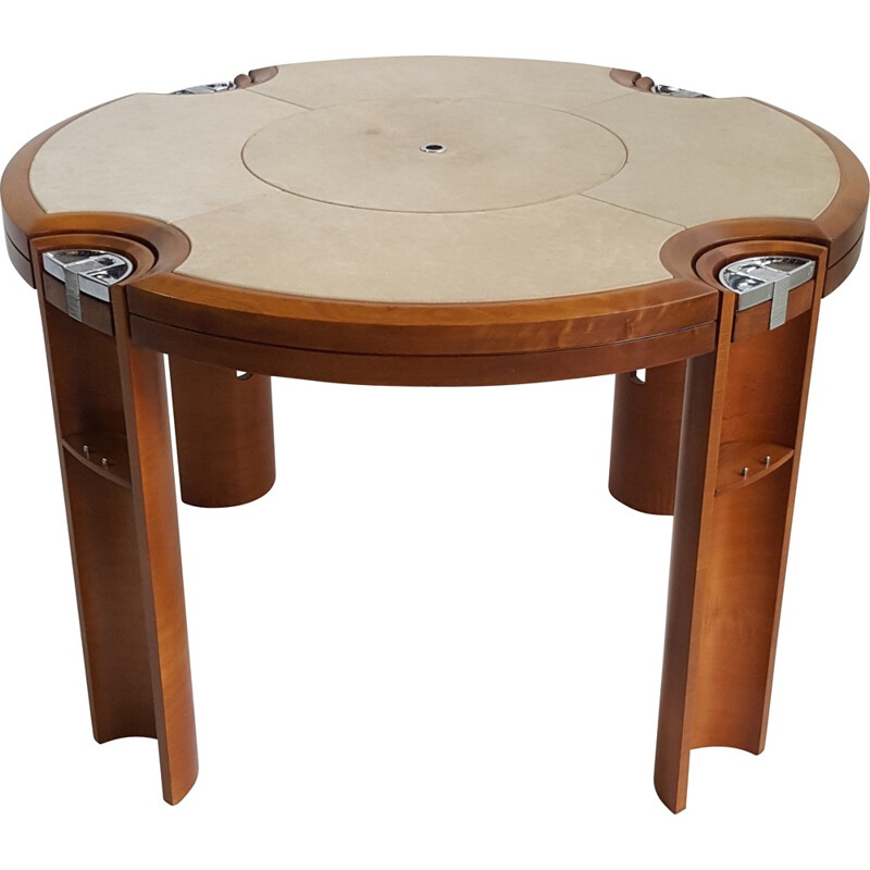 "Jocker" poker table in walnut, Jaime TRESSERRA - 2000s