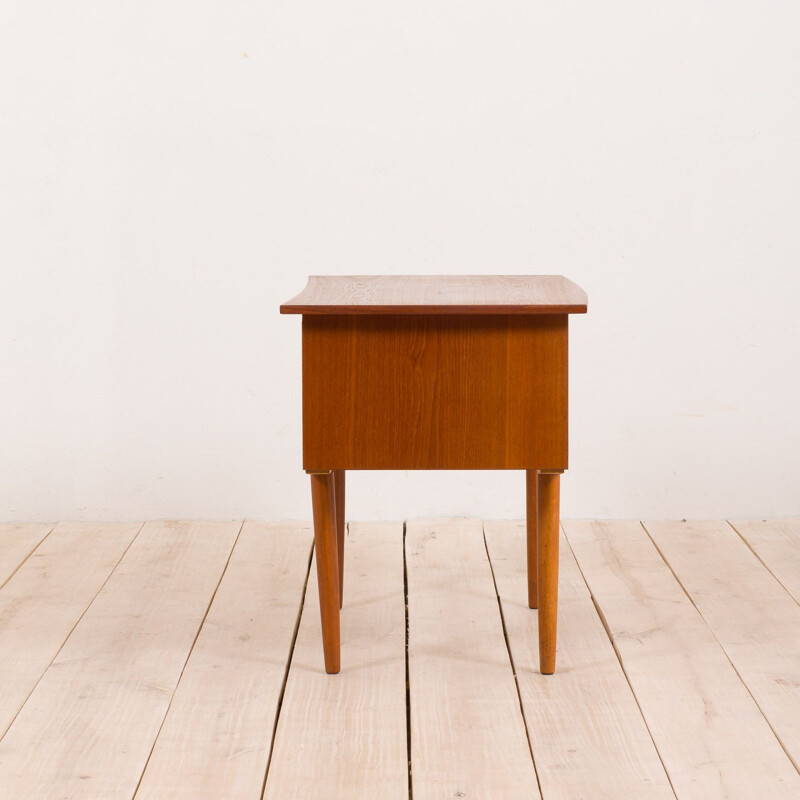 Mid century teak free standing desk with 3 drawers, Denmark