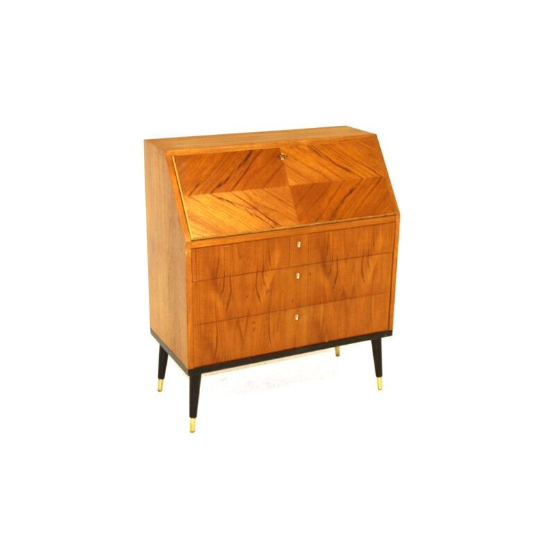 Vintage teak and beech desk, Sweden 1950s