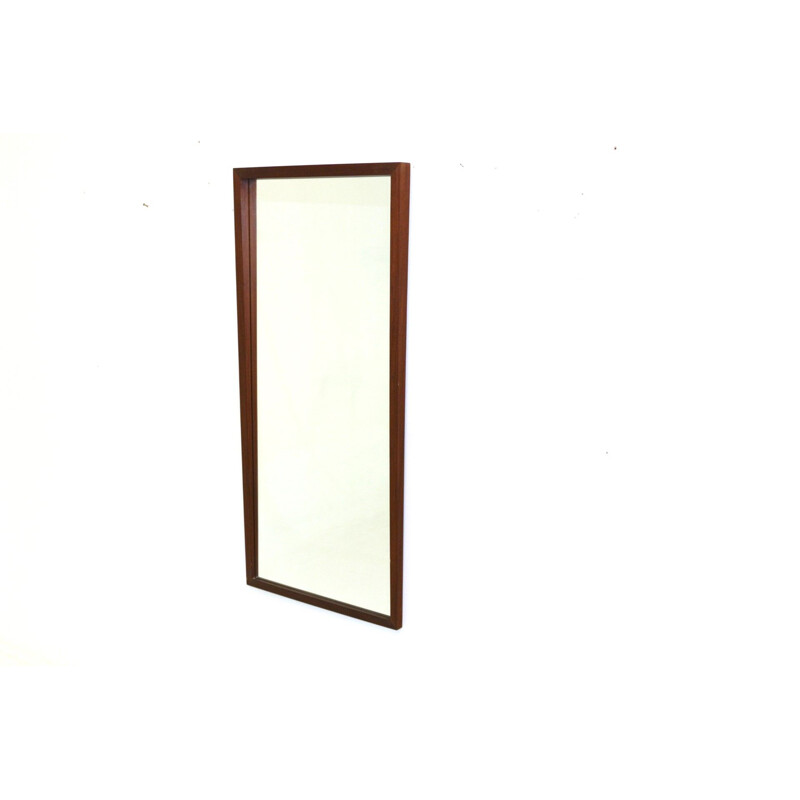 Vintage teak mirror by Glas & Trä, Sweden 1960s