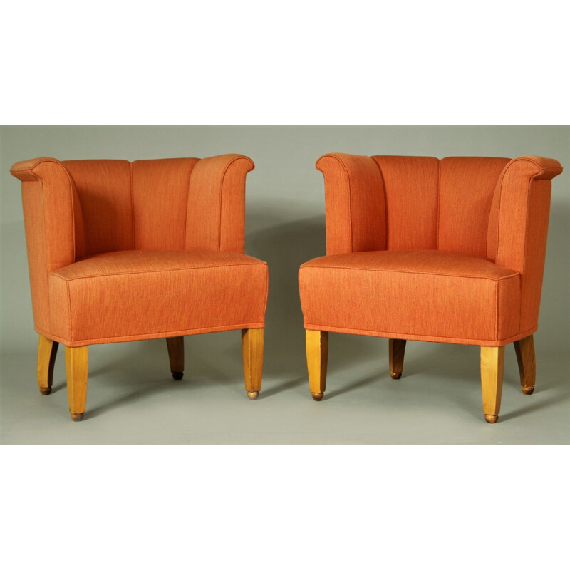 Pair of vintage Alleegasse easy chairs by Josef Hoffmann for Wittmann, 1990s