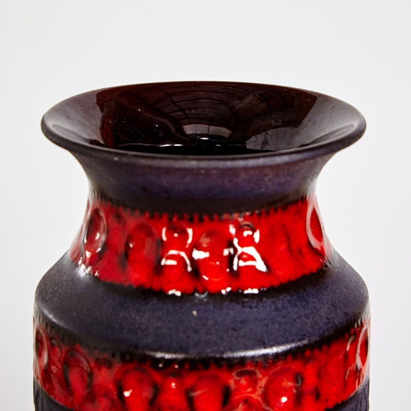 Vase de sol vintage rouge stroboscopique