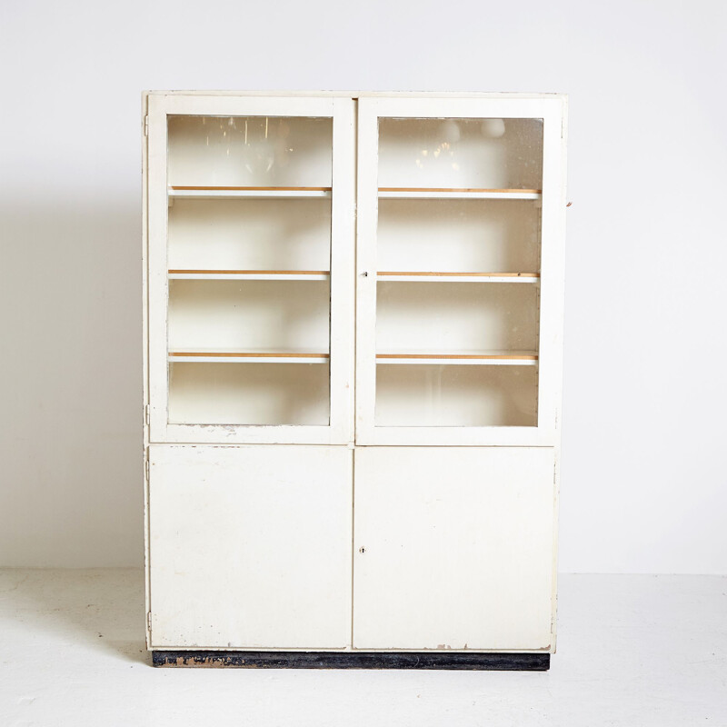 Vintage white medical cabinet