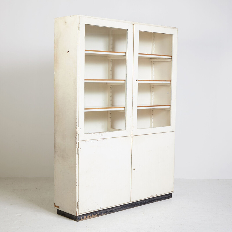Vintage white medical cabinet