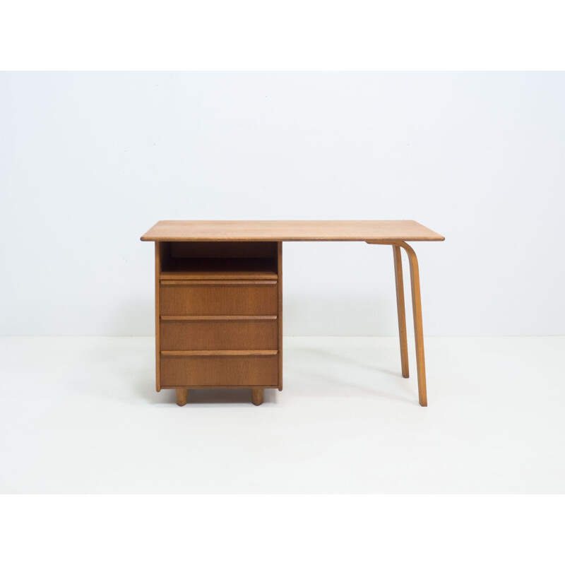 Vintage EE02 oak desk by Cees Braakman, 1952