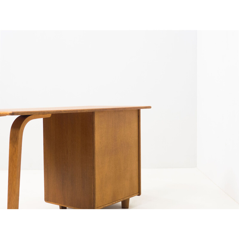 Vintage EE02 oak desk by Cees Braakman, 1952