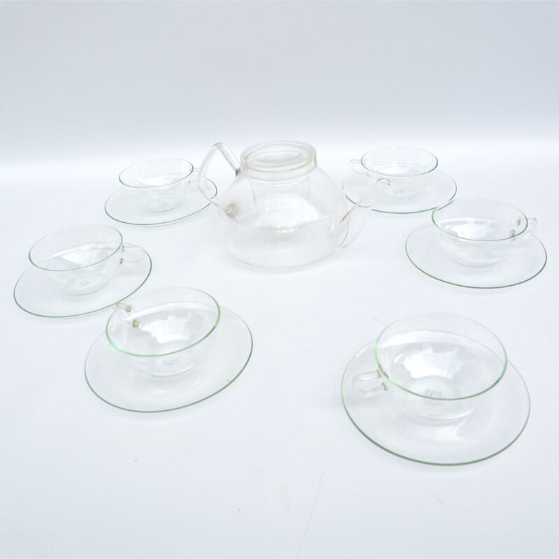 Vintage-Kaffeeservice-Set von Wilhelm Wagenfeld für Jena Glas, Deutschland 1970