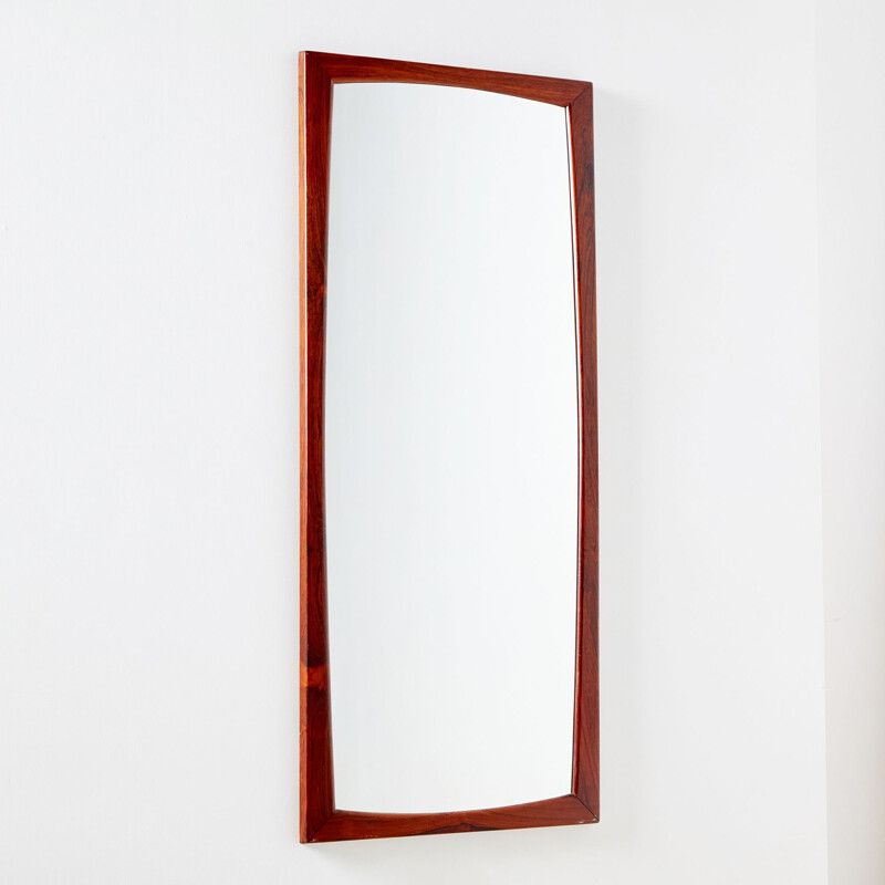 Model 105 vintage rosewood framed mirror by Aksel Kjersgaard, Denmark