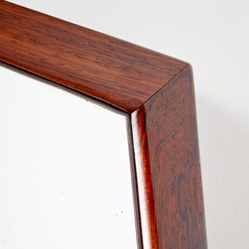 Model 105 vintage rosewood framed mirror by Aksel Kjersgaard, Denmark