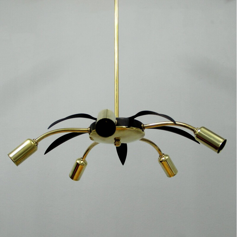 Italian vintage chandelier in brass - 1950s