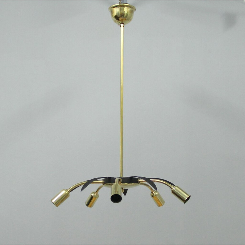 Italian vintage chandelier in brass - 1950s