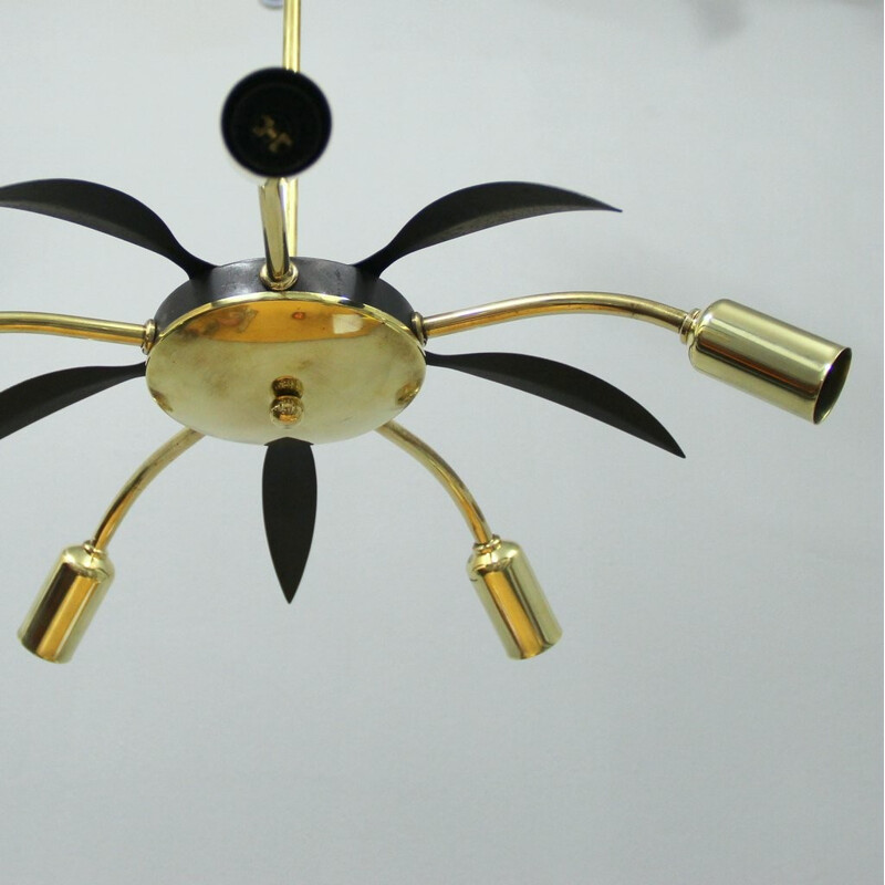 Italian vintage chandelier in brass - 1950s