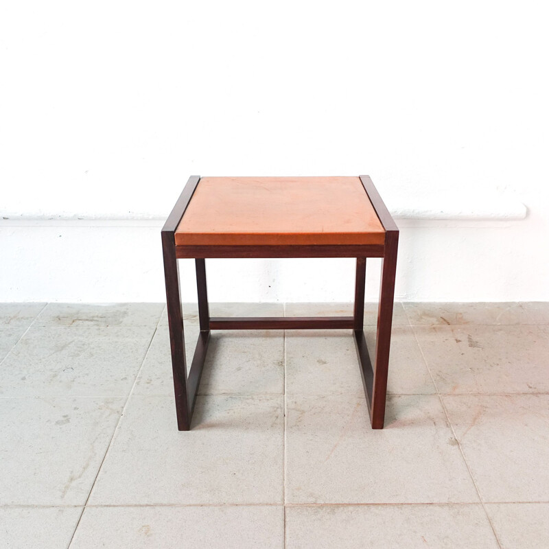 Table d'appoint vintage Cubox'4 par António Garcia pour Móveis Sousa Braga, Portugal 1970