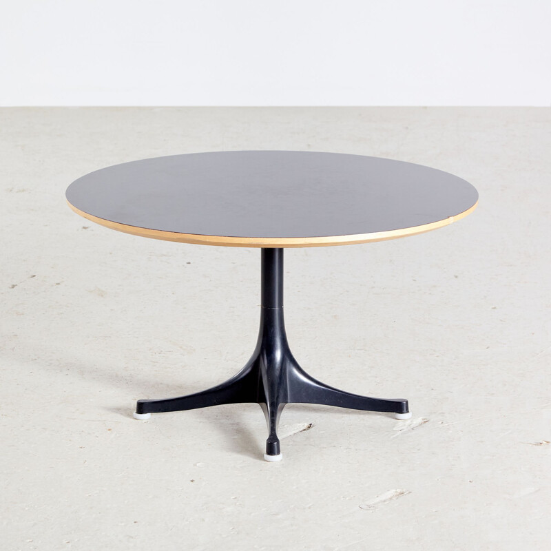 Vintage black powder coated aluminum coffee table model 5452 by George Nelson for Vitra, 1954