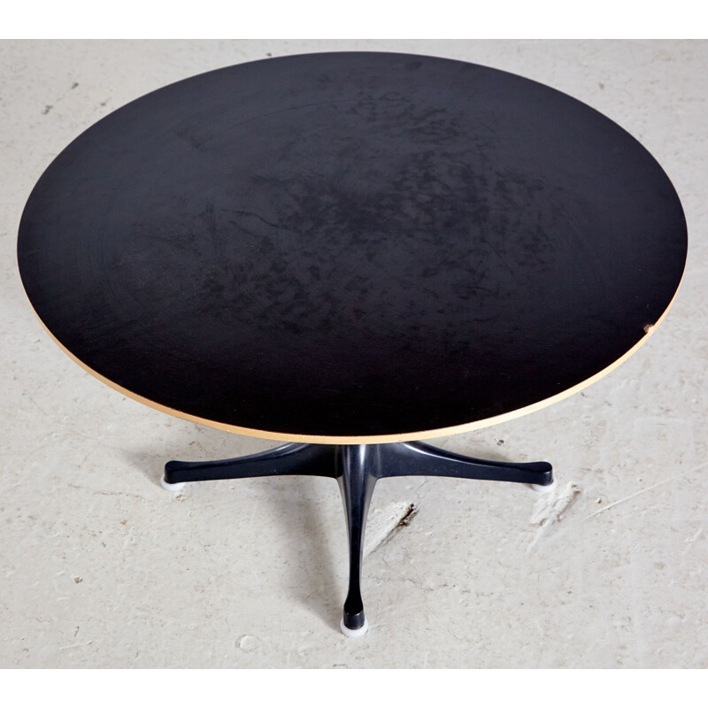 Vintage black powder coated aluminum coffee table model 5452 by George Nelson for Vitra, 1954