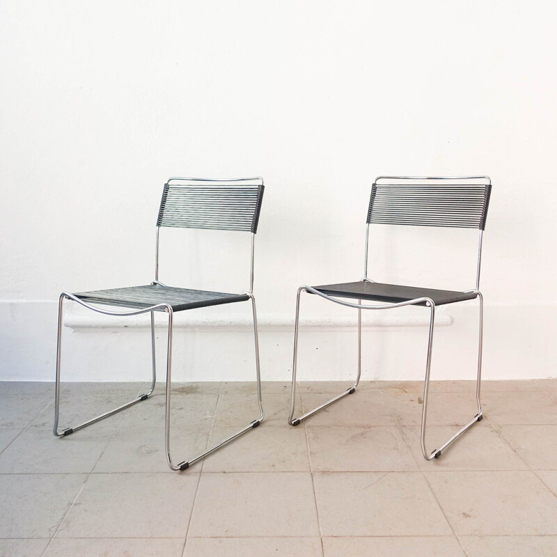 Pair of vintage spaghetti chairs by Giandomenico Belotti for Alias, 1980s