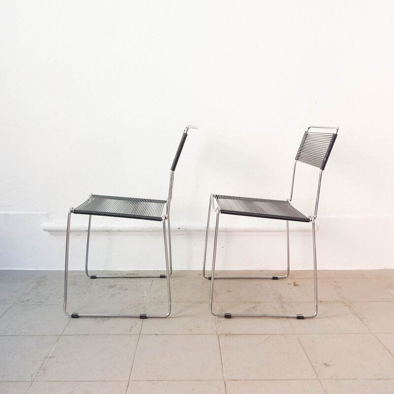 Pair of vintage spaghetti chairs by Giandomenico Belotti for Alias, 1980s