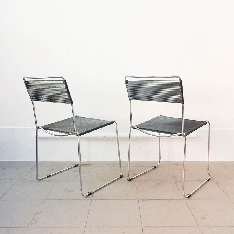 Pair of vintage spaghetti chairs by Giandomenico Belotti for Alias, 1980s