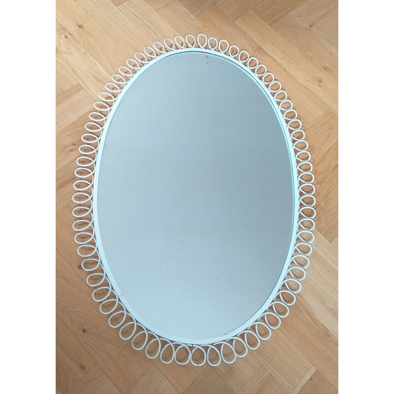 Mid century design wall mirror, Italy 1970s
