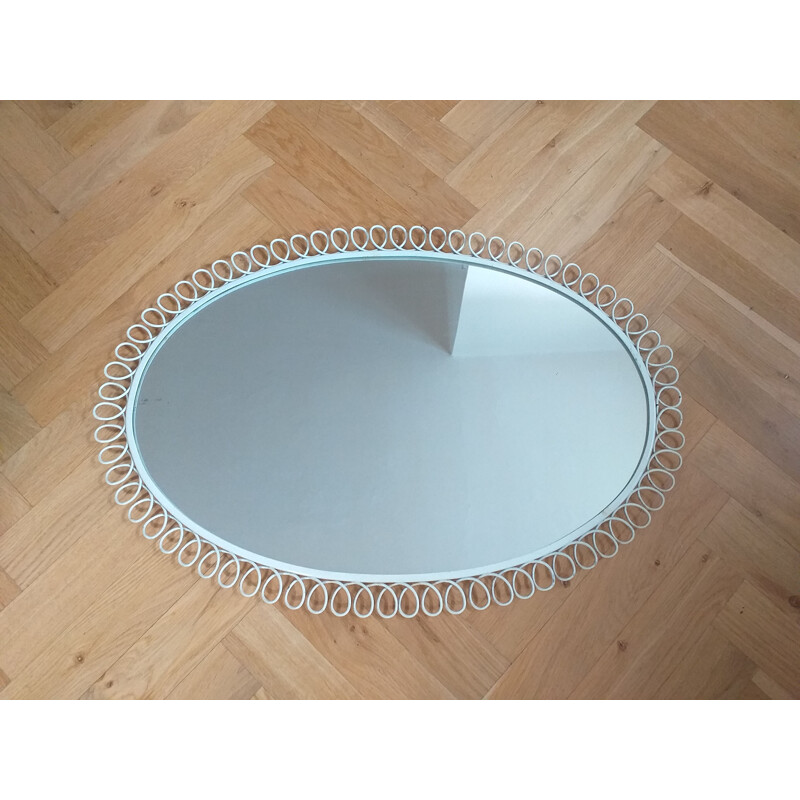 Mid century design wall mirror, Italy 1970s